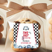 Two Fast 2nd birthday Boy Racing Thank You  スクエアシール