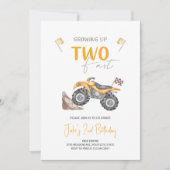 TWO Fast 4Wheelerクワッドバイク誕生日招待状 招待状 (正面)