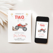TWO Fast 4Wheelerクワッドバイク誕生日招待状 招待状