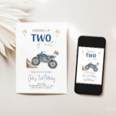 TWO Fast 4Wheelerクワッドバイク誕生日招待状 招待状
