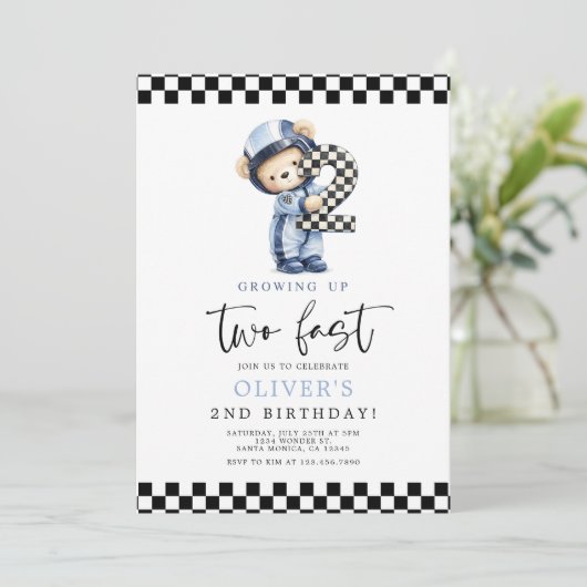 Two Fast Birthday Boy 招待状 (スタンド正面)