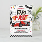 Two Fast Birthday Invitation, Race Car Invitation 招待状 (スタンド正面)