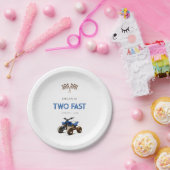 TWO FAST BLUE 4ホイーラー ペーパープレート (パーティー)