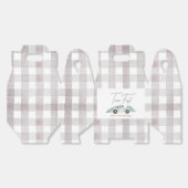 Two Fast Blue Race Car Boy 2nd Birthday フェイバーボックス (見開き)