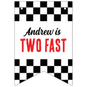 Two Fast Boys誕生日バンティングバナー バンティングフラッグ (第1の旗)