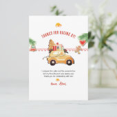 Two Fast Christmas Gingerbread Car 2nd Birthday サンキューカード (スタンド正面)