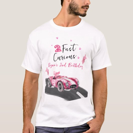 Two Fast Curious バースデーパパママ Tシャツ (正面)