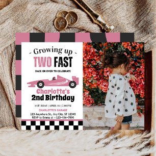 Two Fast Girl 2歳の誕生日パーティーの写真 招待状