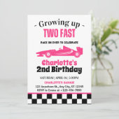 Two Fast Girl 2歳の誕生日パーティー 招待状 (スタンド正面)