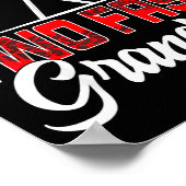 Two Fast Grandma Second Birthday Racing Car Family ポスター (角)