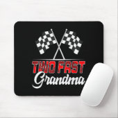Two Fast Grandma Second Birthday Racing Car Family マウスパッド (マウス)
