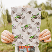 Two Fast Green Dirt Bike Invitation 招待状