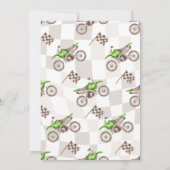 Two Fast Green Dirt Bike Invitation 招待状 (裏面)