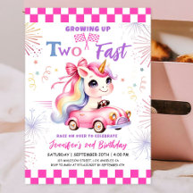 Two Fast Race ピンクカー ガール 2歳 誕生日パーティー