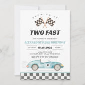 TWO FAST RACE CAR 2nd Birthday 招待状 (正面)