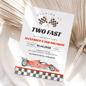 TWO FAST RACE CAR 2nd Birthday 招待状