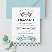 TWO FAST RACE CAR 2nd Birthday 招待状