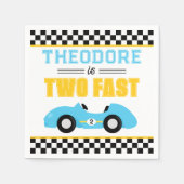 Two Fast Race Car 2nd Birthday Party スタンダードカクテルナプキン (正面)