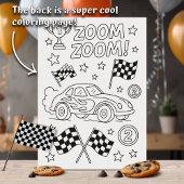 Two Fast Race Car Birthday 招待状