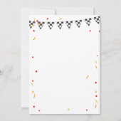 Two Fast Race Car Boy 2nd Birthday Invitation 招待状 (裏面)