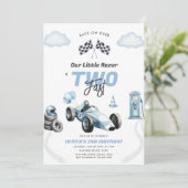 Two Fast Race Car Boy 2nd Birthday Invitation 招待状 (スタンド正面)