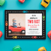 Two Fast Race Track Boys Birthday Partyの写真 招待状