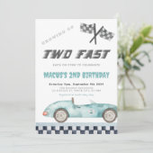 TWO FAST RACING CAR BIRTHDAYパーティー 招待状 (スタンド正面)
