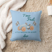Two Fast Racing Car Boy 2nd Birthday Personalized クッション (ブランケット)