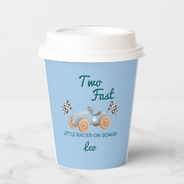 Two Fast Racing Car Boy 2nd Birthday Personalized 紙コップ