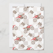 Two Fast Red Dirt Bike Invitation 招待状 (裏面)