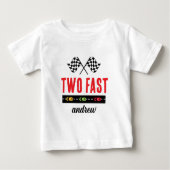 Two Fast Rennwagen  ベビーTシャツ (正面)