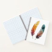 Two Feathers Spiral Notebook ノートブック (内部)