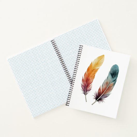 Two Feathers Spiral Notebook ノートブック (内部)