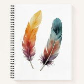 Two Feathers Spiral Notebook ノートブック (正面)