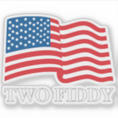 Two Fiddy 愛国Tシャツ, 2 Fiddy アメリカ建国250周年記念 シール (正面)