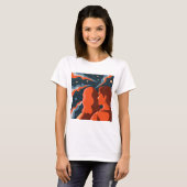 Two Figures Contemplating an Abstract Cosmic Scene Tシャツ (正面フル)