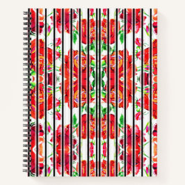 Two floral-patterned spiral notebooks  ノートブック
