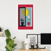 Two Flowers Matchbox Print Vintage Eastern Europe ポスター (ホームオフィス)