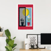 Two Flowers Matchbox Print Vintage Eastern Europe ポスター (ホームオフィス)