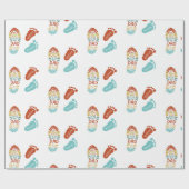 Two Footsteps Fatrhers Day Wrapping Paper ラッピングペーパー (フラット)