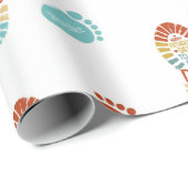 Two Footsteps Fatrhers Day Wrapping Paper ラッピングペーパー (ロールコーナー)
