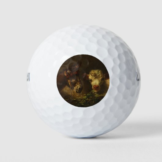 Two Friends (Donkey and Lamb) (Farm Animals) ゴルフボール (正面)