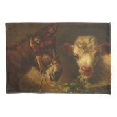 Two Friends (Donkey and Lamb) (Farm Animals) 枕カバー (正面左)