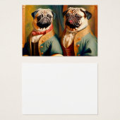 Two Funny Anthropomorphic Vintage Pug (正面&裏面)