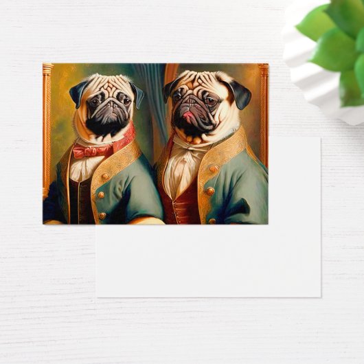 Two Funny Anthropomorphic Vintage Pug (デスク)