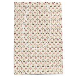 Two gift bags with repetitive holiday-themed  ミディアムペーパーバッグ