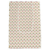 Two gift bags with repetitive holiday-themed  ミディアムペーパーバッグ (裏面)