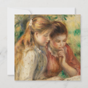 Two Girls 読's -ルノアール印象派絵画家 カード