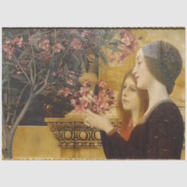 Two Girls & Oleander Bush, by Gustav Klimt 薄葉紙