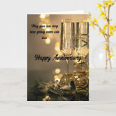Two Glasses, One Love – Lovely Anniversary Card カード (黄色い花)